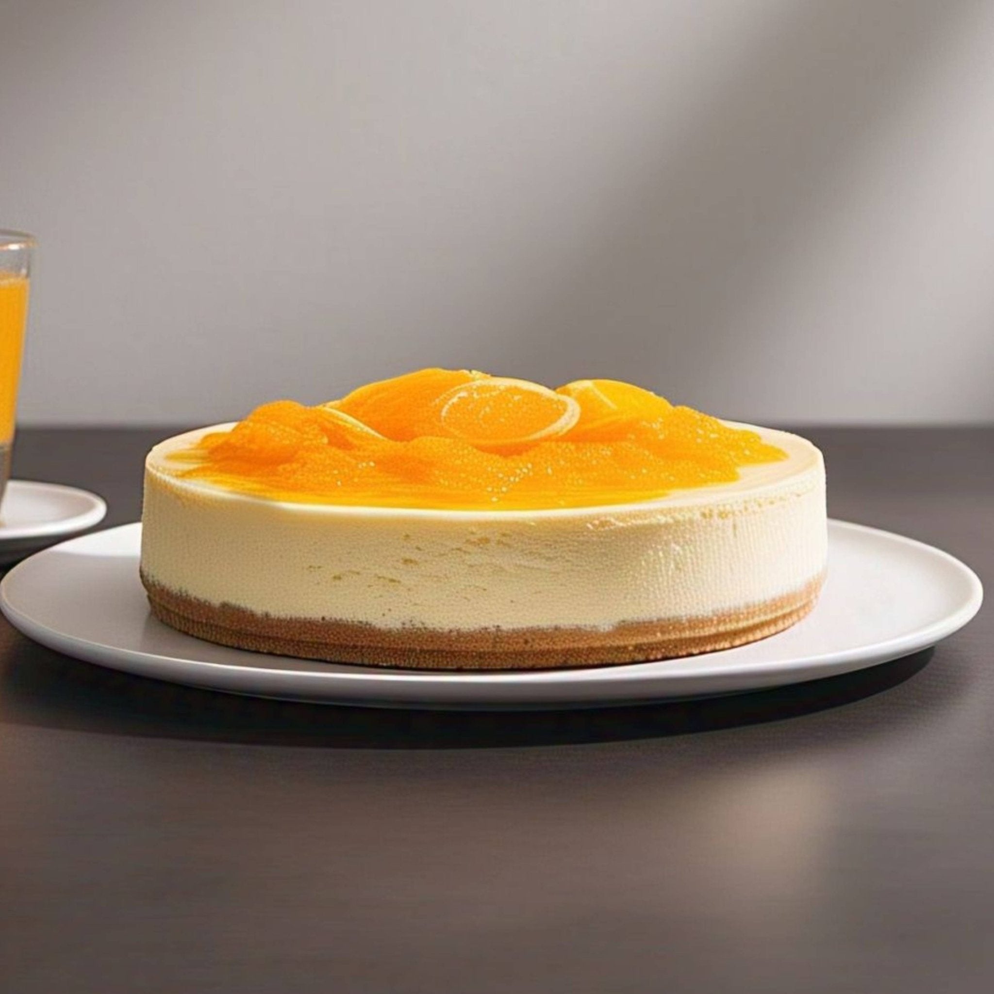 Andy Anand Sugar-Free Orange Cheesecake, 9-Inch, 2.6 lb – Diabetic-Friendly, No Preservatives, Fresh California Cream Cheese, Birthday Gift