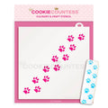 Animal Trail Pawprints Stencil