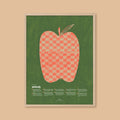 Apple Fun Facts Print - 24x36" / Natural Frame