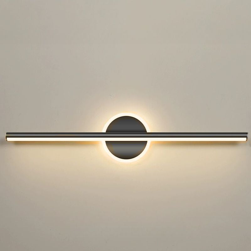 applique salle de bain | LED Design minimaliste - Noir / Blanc chaud / 60 cm