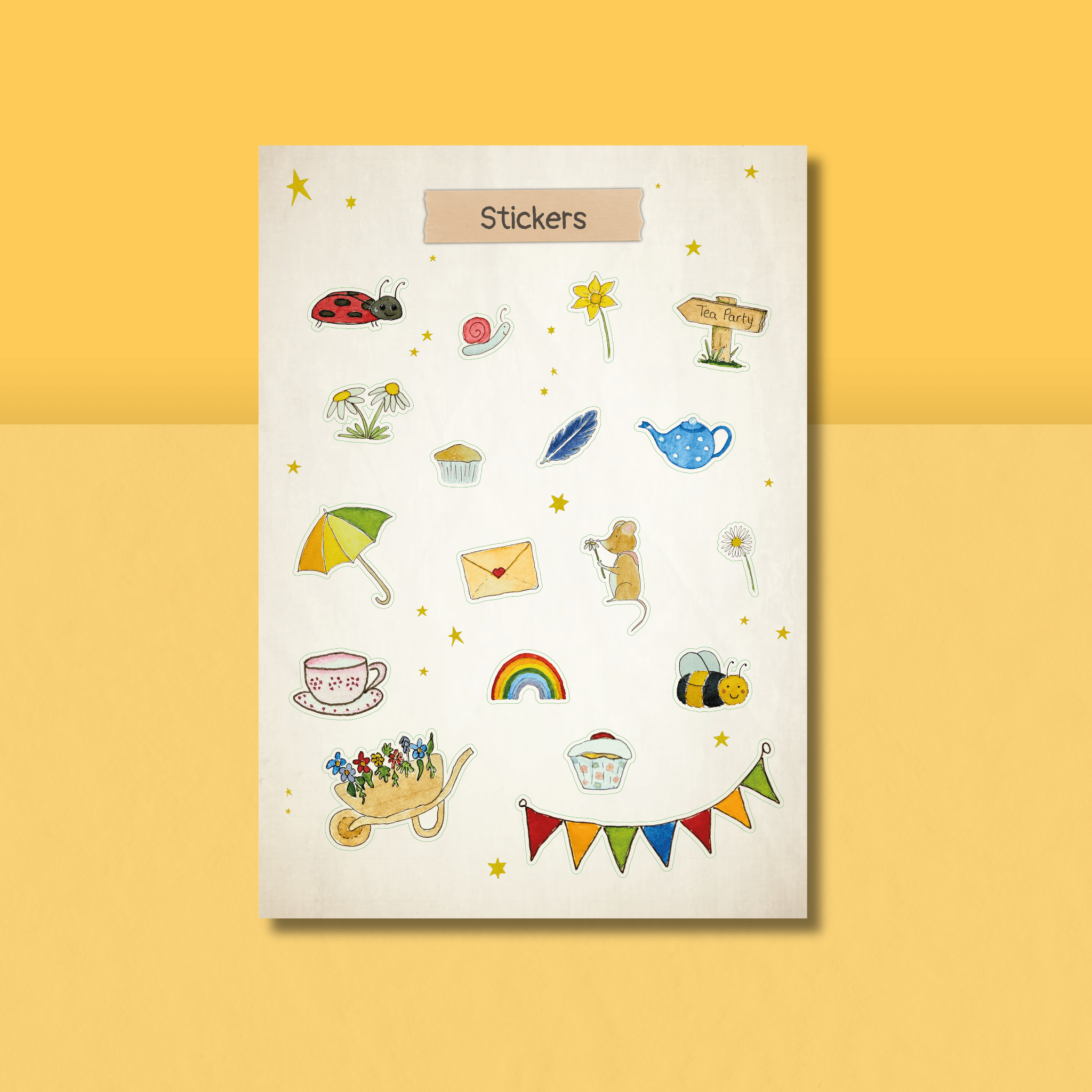 April - Teaparty Sticker Sheet