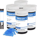 Sinocare Safe AQ Angel Blood Glucose Monitor with Innovative Chips, Quick Measurement and Tiny Volume - No Meter+only 100pcs×(strips+lancets) / mg/dl