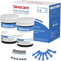 Sinocare Safe AQ Angel Blood Glucose Monitor with Innovative Chips, Quick Measurement and Tiny Volume - No Meter+only 50pcs×(strips+lancets) / mmol/l