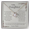 To My Daughter – Infinity Knot Necklace & Keepsake Message Card (From Mom)