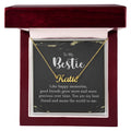 Personalized Bestie Name Necklace – Custom Gift with Message Card (Made in USA) - 18k Yellow Gold Finish / Luxury Box
