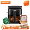 Tastee Sensor Magic Smart Air Fryer (Ceramic Coated Basket)+Paper Liners