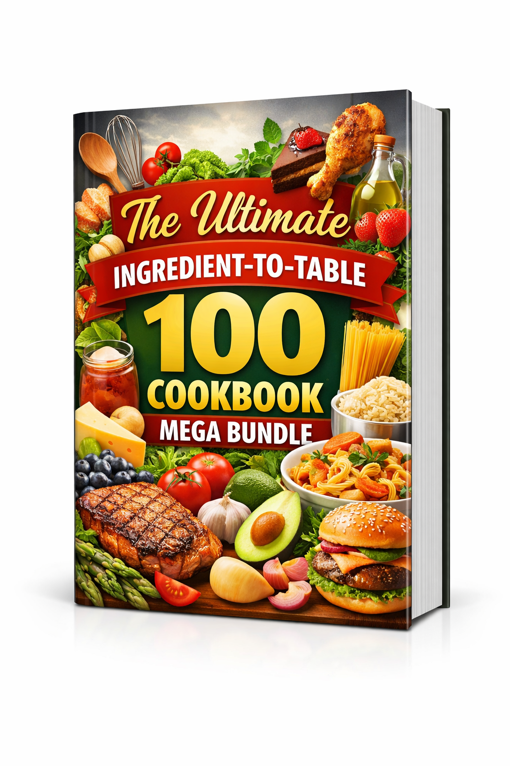 The Ultimate Ingredient-to-Table 100 Cookbook Mega Bundle