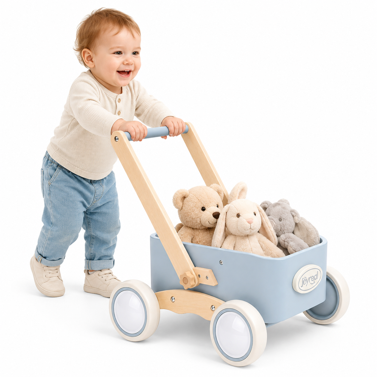 Toddler Wooden Walker Wagon for 7 Months to 2 Years