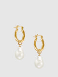 Pond pearl drop earrings - Gold Vermeil