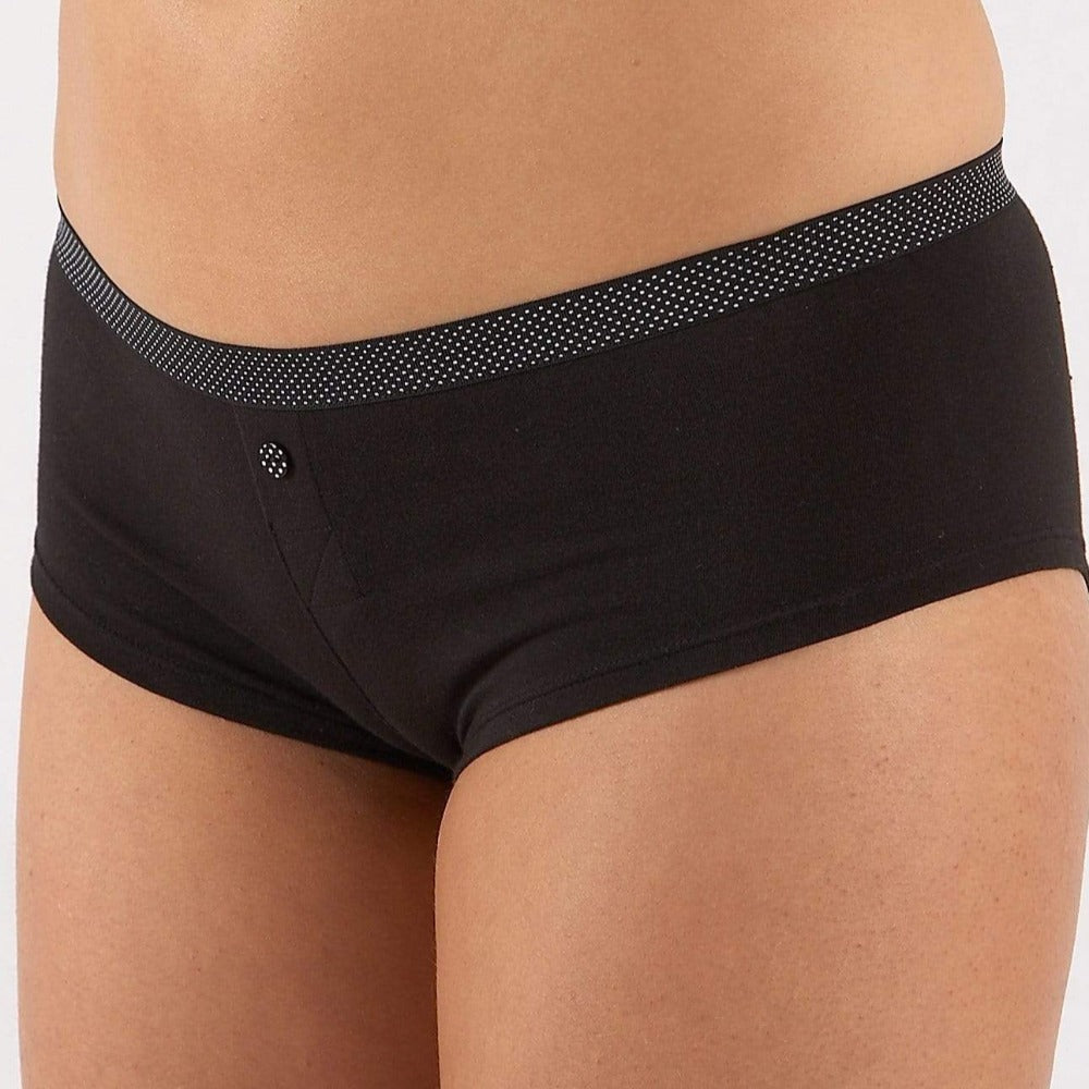 Boobs & Bloomers Anny Cotton Boxer - Black / M