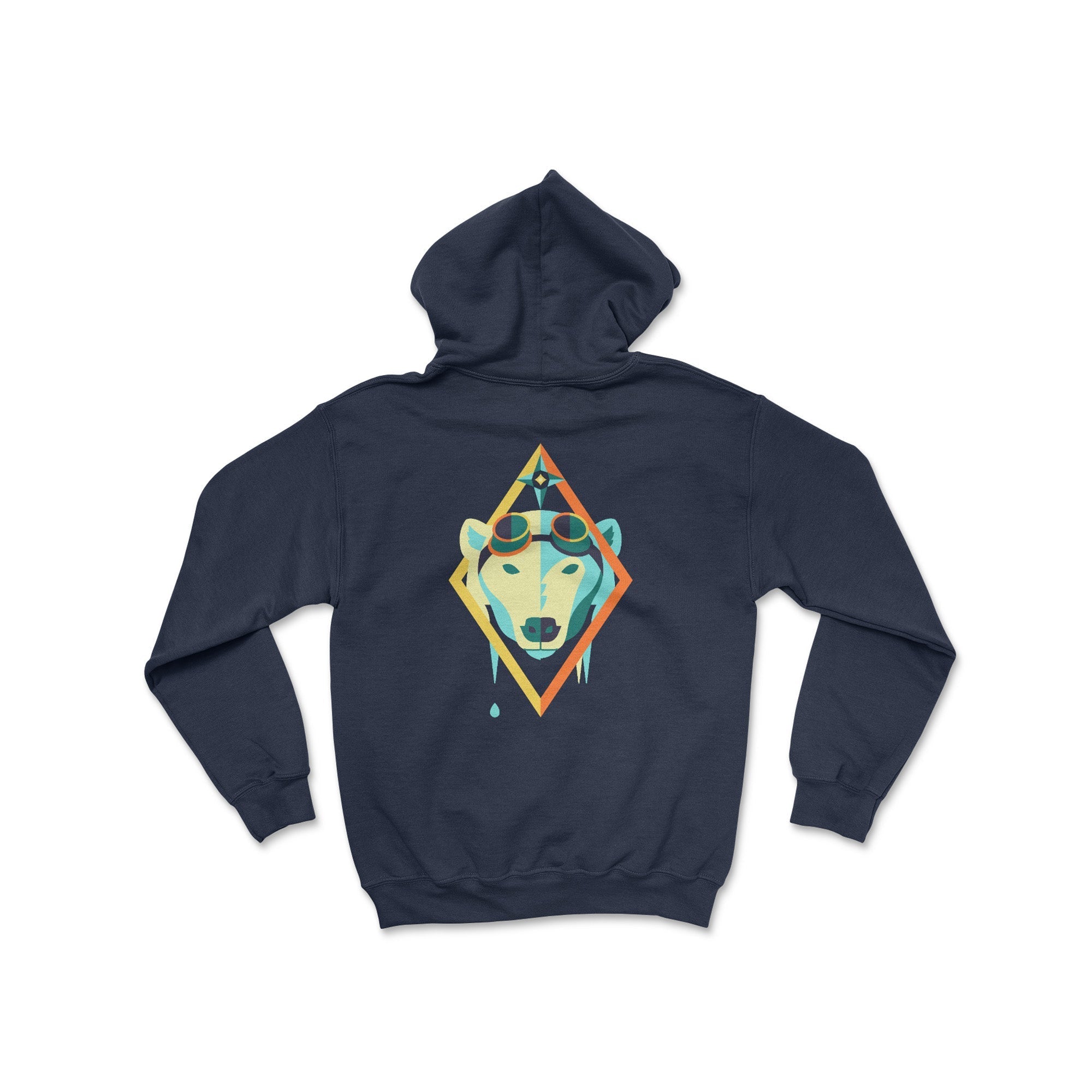 Beastland Polar Bear Hoodie - M / Navy