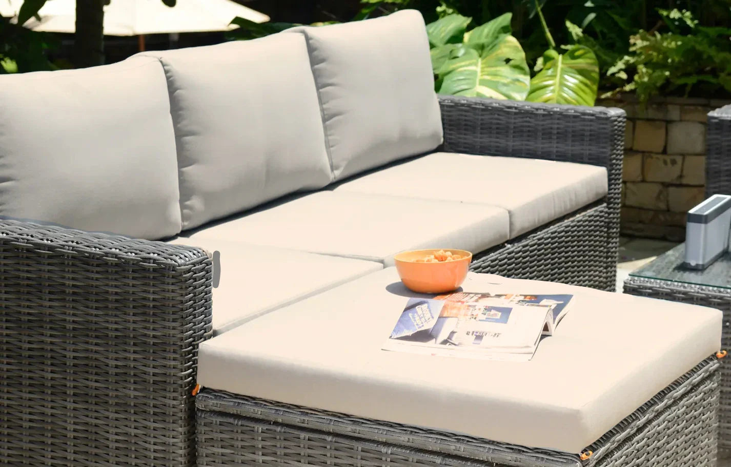Marbella Garden Lounge Set Replacement Cushions/Covers - Covers Only / Beige