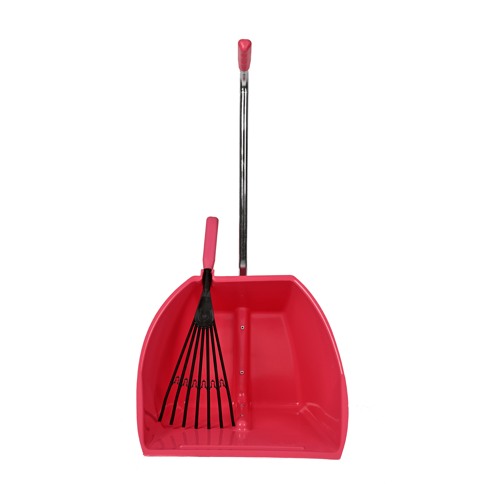 Big Tidee™ with Short Super Rake | High Capacity Scoop and Rake Cleaning Set - Pink