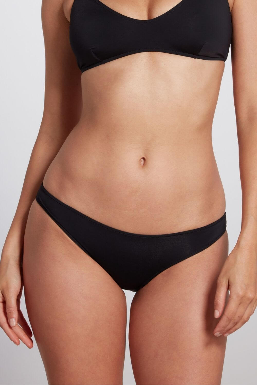 Jenna Classic Brief Bikini Bottom in Black - Large