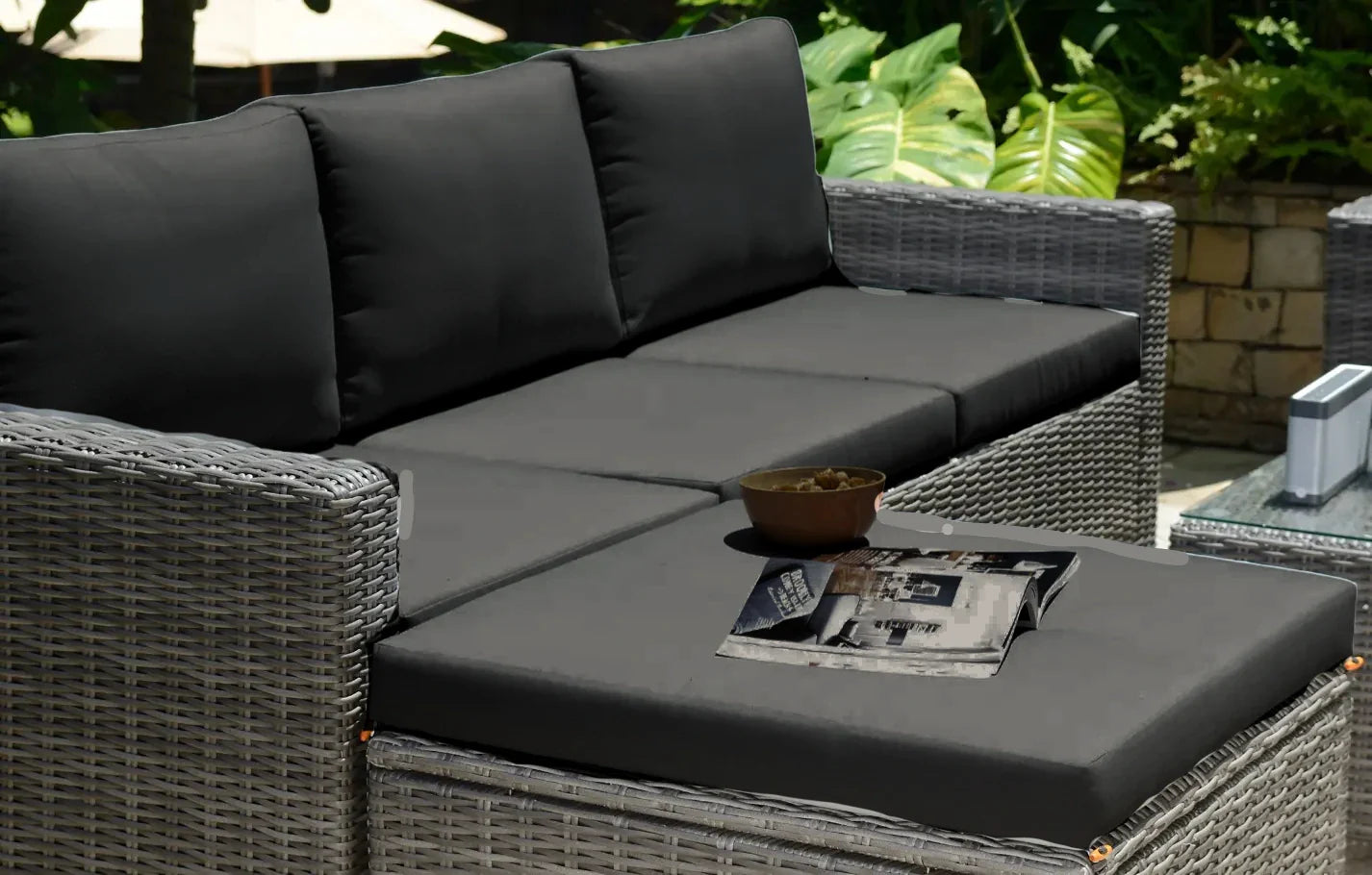 Marbella Garden Lounge Set Replacement Cushions/Covers - Cushions & Covers / Black