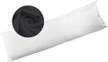 Bolster Pillow Hollowfibre Filled with Free Pillowcase - Single / Black
