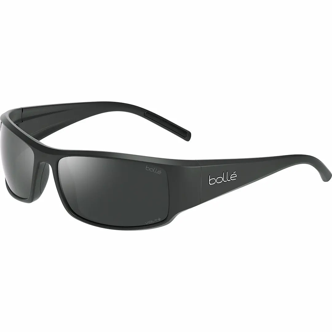 Bolle King Sunglasses - Black Matte frame/Volt+ Gun Polarized lenses