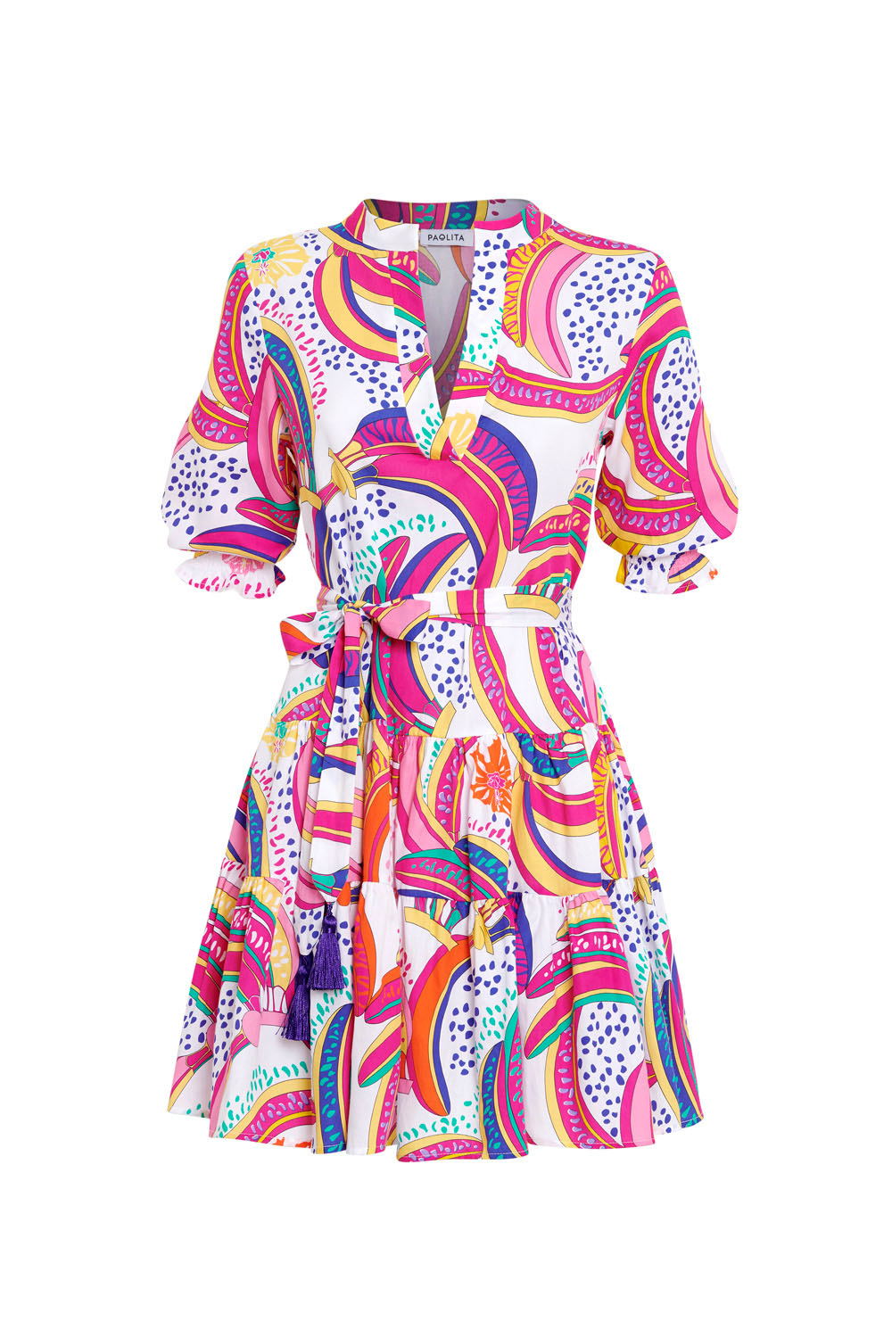 Bora Bora Long Sleeve Ruffle Dress - L