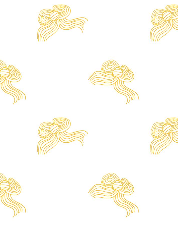 'Bows' Wallpaper by Clare V. - Marigold - Removable / 26 in. x 4.5 ft.