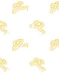 'Bows' Wallpaper by Clare V. - Marigold - Removable / Sample - 8 x 8 in.