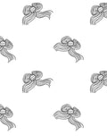 'Bows' Wallpaper by Clare V. - Onyx - Removable / 26 in. x 9 ft.