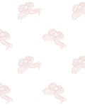 'Bows' Wallpaper by Clare V. - Pink - Traditional / 27 in. x 27 ft.