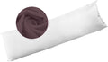 Bolster Pillow Hollowfibre Filled with Free Pillowcase - Super King / Brown