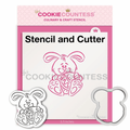 Bunny and Egg PYO Stencil - Drawn by Krista - Stencil & Cookie Cutter