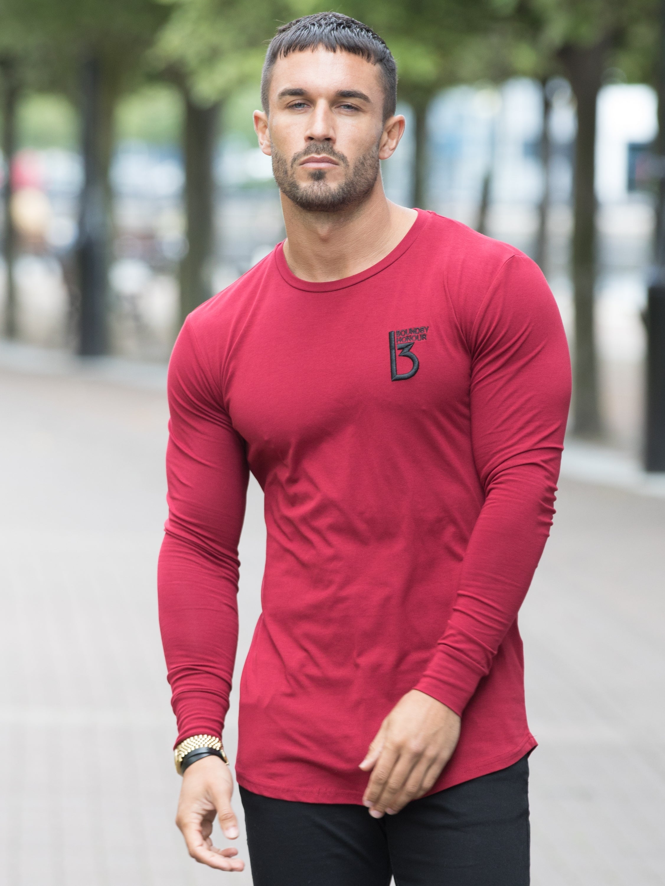 Absorb Long Sleeve T-Shirt | Bound By Honour - Burgundy / S / One Size