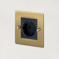 Buster + Punch UK-MG-CO-1G-BR-A 1G Euro Socket Brass