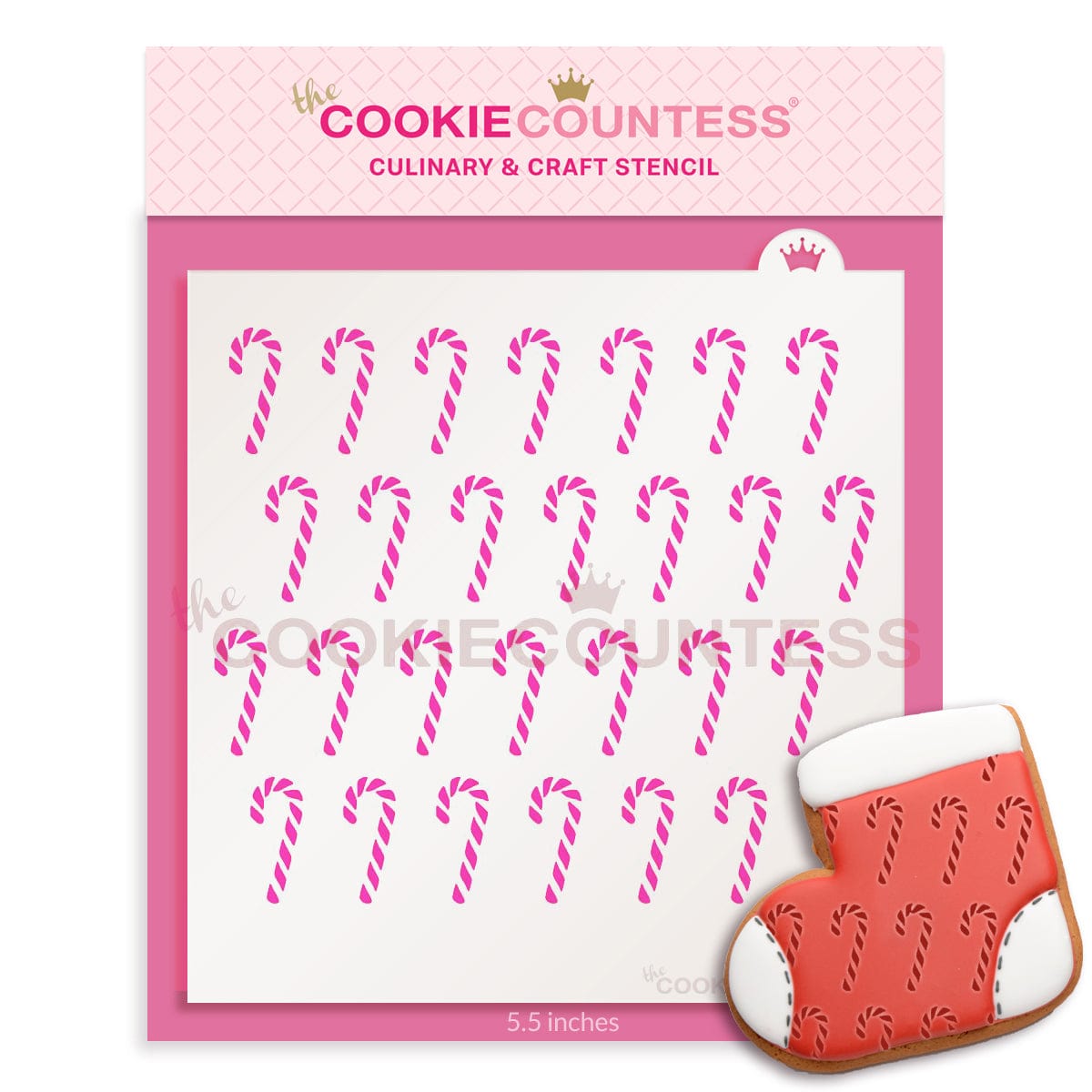 Candy Canes Stencil