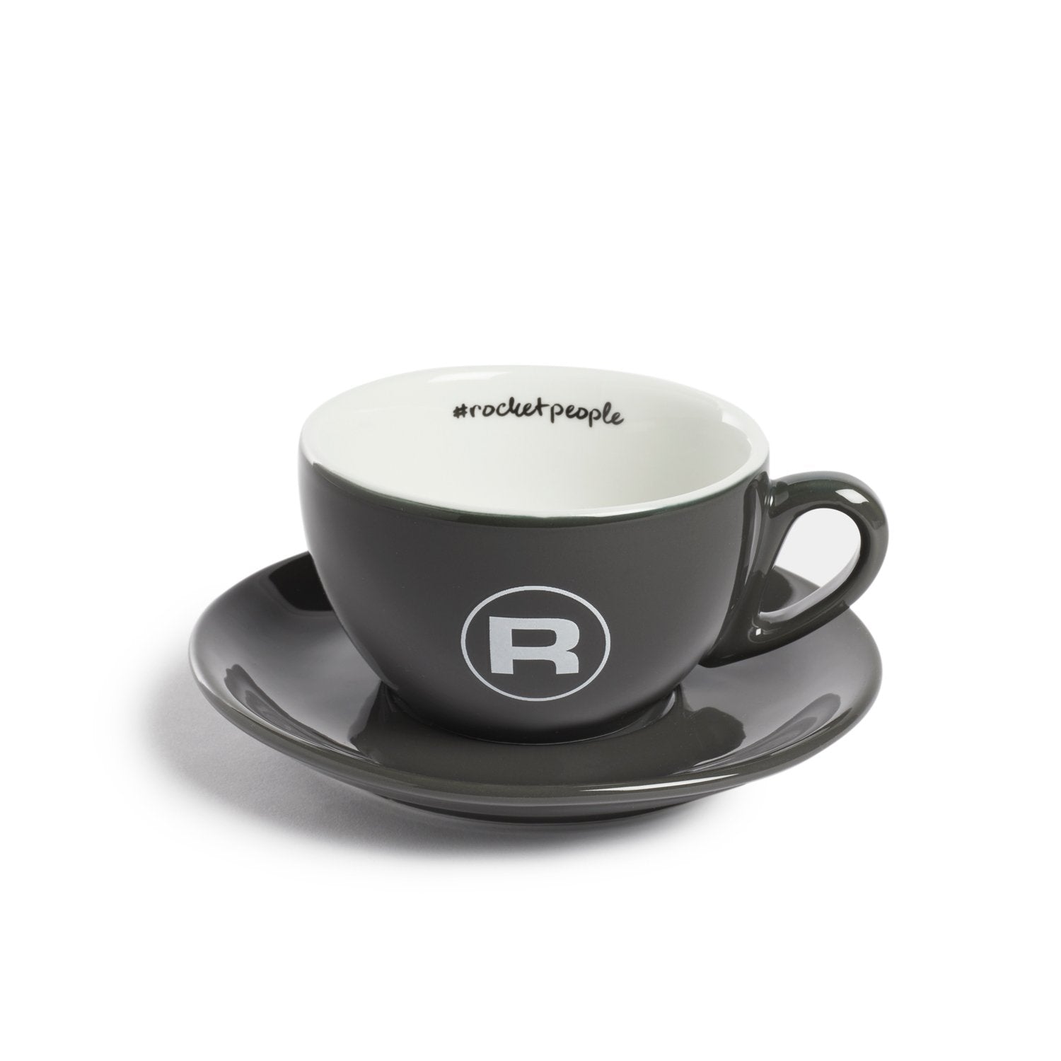 Rocket Espresso - "Cappuccino" Cup and Saucer - Grey