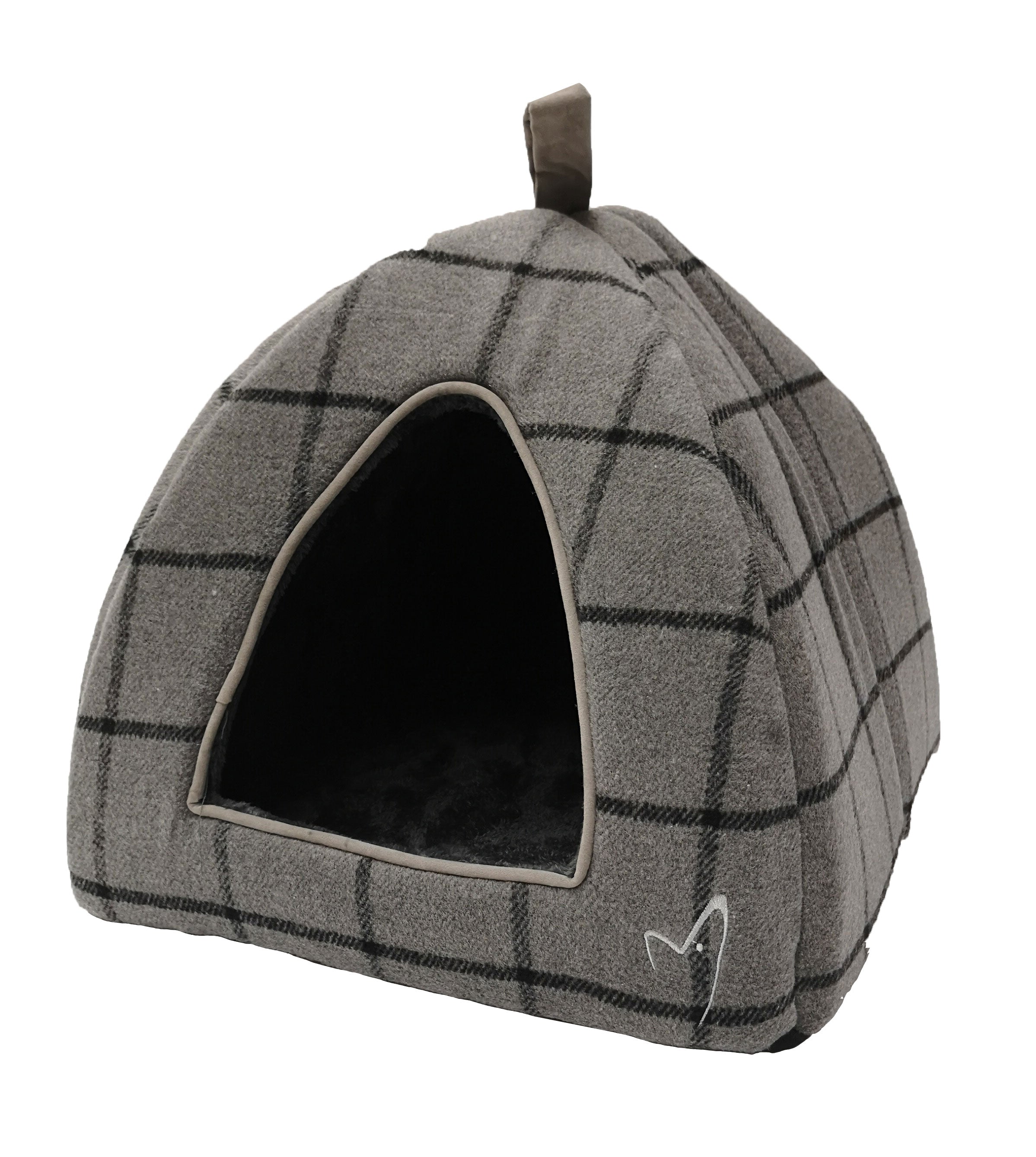 Camden Pyramid Bed (40x40x40cm) Grey Check - Default Title