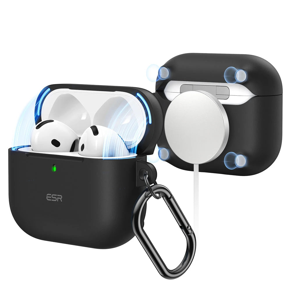 AirPods 4 Cloud Soft Case (HaloLock) - Black - Black