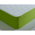 Starlight Beds™ 7" Deep Cool touch Luxurious soft Finish Memory Foam & Hybrid Spring Lime Green Border Mattress - 5ft King Mattress (150cm by 200cm)