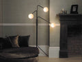 CTO Lighting Array Floor Lamp bronze with bronze details and shiny opal glass - 5 amp plug