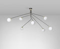 CTO Lighting Array Pendant - Large - DALI-A Ceiling Light bronze with satin brass details and shiny opal glass