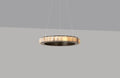 CTO Lighting Avalon Medium - Ceiling Rose Chandelier bronze finish with honed alabaster