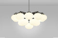CTO Lighting Cloudesley Large - DALI-A Chandelier bronze with matt opal glass