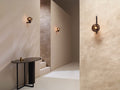 CTO Lighting Gaia - Plate Wall Light satin brass with smoked hand formed glass