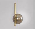CTO Lighting Gaia - Tall - Plate - DALI-A Wall Light satin brass with smoked glass
