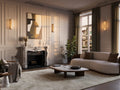 CTO Lighting Hepworth - DALI-A Wall Light bronze with honed alabaster