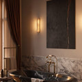 CTO Lighting Hepworth - IP44 Wall Light polished nickel with honed alabaster