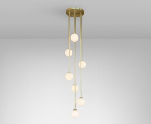 CTO Lighting Mezzo Cluster - Round 6 - DALI-A Pendant Light bronze