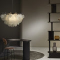 CTO Lighting Nimbus - Round - Medium Chandelier antique bronze with fritted glass