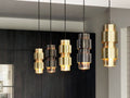 CTO Lighting Ring - Cluster - Long 5 - DALI-A Pendant Light satin brass