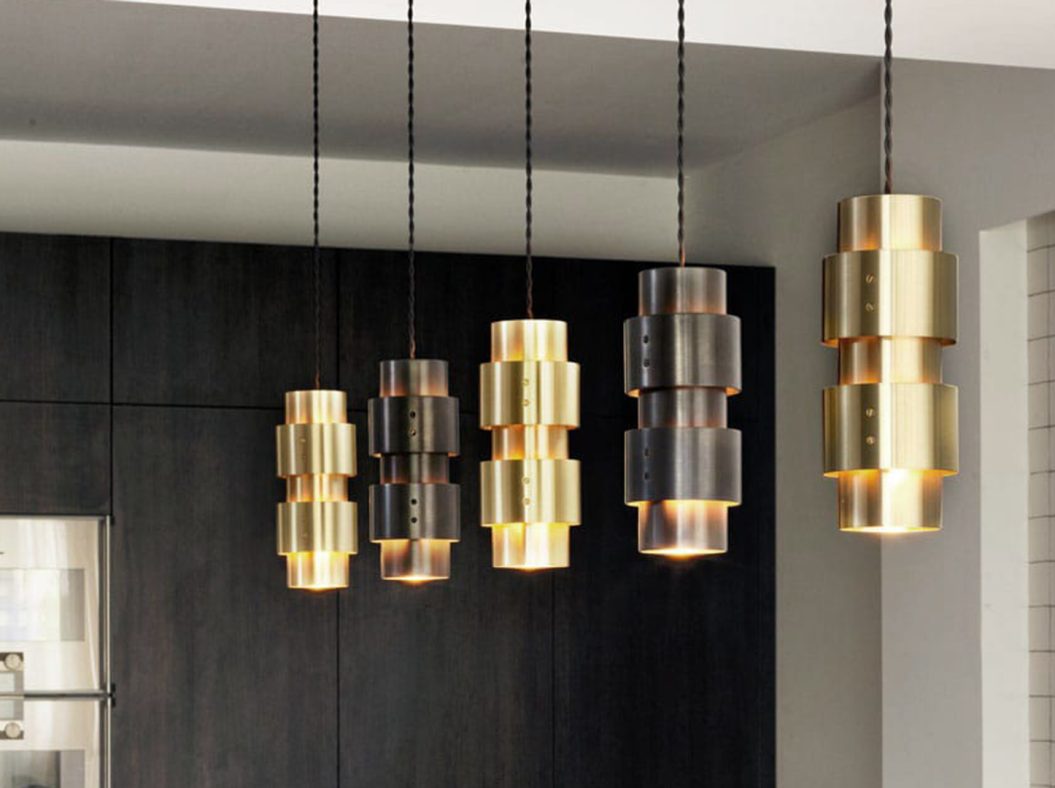 CTO Lighting Ring - Cluster - Long 5 - DALI-A Pendant Light satin brass