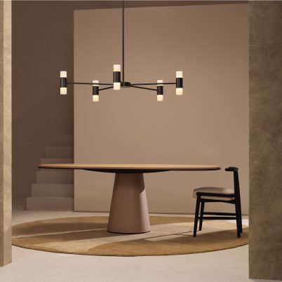 CTO Lighting Roma Pendant Light bronze with honed alabaster
