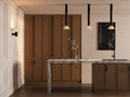 CTO Lighting Torres Tall - Flush Mounted - IP44 Pendant Light bronze with honed alabaster