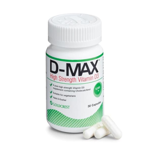 D-MAX Vitamin D3 5000iu - 30 Capsules